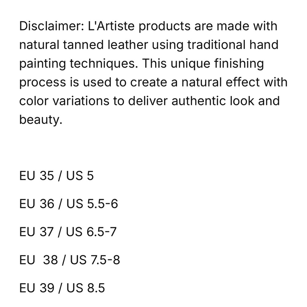 L'Artiste Women's Arautre Slingback Sandal Size 38 US 7 1/2-8 Art To Wear - Picture 17 of 17